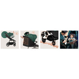 Carucior sport, Lionelo, Mira, Maner reglabil in 5 pozitii, Spatar si suport de picioare reglabile, Plasa de tantari si suport biberon incluse, Pana la 22 kg, 6 luni+, Conform cu EN1888-1, EN1888-2, Testare SGS, Verde