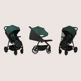 Carucior sport, Lionelo, Mira, Maner reglabil in 5 pozitii, Spatar si suport de picioare reglabile, Plasa de tantari si suport biberon incluse, Pana la 22 kg, 6 luni+, Conform cu EN1888-1, EN1888-2, Testare SGS, Verde