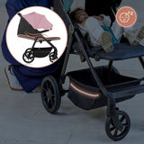 Carucior sport, Lionelo, Mira, Maner reglabil in 5 pozitii, Spatar si suport de picioare reglabile, Plasa de tantari si suport biberon incluse, Pana la 22 kg, 6 luni+, Conform cu EN1888-1, EN1888-2, Testare SGS, Roz