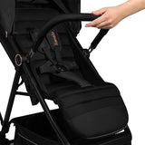 Carucior sport, Lionelo, Mira, Maner reglabil in 5 pozitii, Spatar si suport de picioare reglabile, Plasa de tantari si suport biberon incluse, Pana la 22 kg, 6 luni+, Conform cu EN1888-1, EN1888-2, Testare SGS, Negru