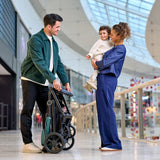 Carucior sport, Lionelo, Mira, Maner reglabil in 5 pozitii, Spatar si suport de picioare reglabile, Plasa de tantari si suport biberon incluse, Pana la 22 kg, 6 luni+, Conform cu EN1888-1, EN1888-2, Testare SGS, Verde