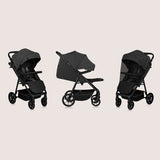 Carucior sport, Lionelo, Mira, Maner reglabil in 5 pozitii, Spatar si suport de picioare reglabile, Plasa de tantari si suport biberon incluse, Pana la 22 kg, 6 luni+, Conform cu EN1888-1, EN1888-2, Testare SGS, Gri