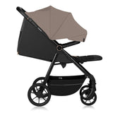 Carucior sport, Lionelo, Mira, Maner reglabil in 5 pozitii, Spatar si suport de picioare reglabile, Plasa de tantari si suport biberon incluse, Pana la 22 kg, 6 luni+, Conform cu EN1888-1, EN1888-2, Testare SGS, Bej