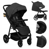 Carucior sport, Lionelo, Mira, Maner reglabil in 5 pozitii, Spatar si suport de picioare reglabile, Plasa de tantari si suport biberon incluse, Pana la 22 kg, 6 luni+, Conform cu EN1888-1, EN1888-2, Testare SGS, Gri