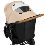 Carucior sport, Lionelo, Natt, De la nastere, Cu accesorii si capotina XXL reglabila, 0 - 22 kg, Conform cu standardele europene de securitate EN1888-1, EN1888-2, Bej