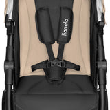 Carucior sport, Lionelo, Natt, De la nastere, Cu accesorii si capotina XXL reglabila, 0 - 22 kg, Conform cu standardele europene de securitate EN1888-1, EN1888-2, Bej