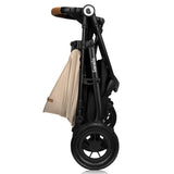 Carucior sport, Lionelo, Natt, De la nastere, Cu accesorii si capotina XXL reglabila, 0 - 22 kg, Conform cu standardele europene de securitate EN1888-1, EN1888-2, Bej
