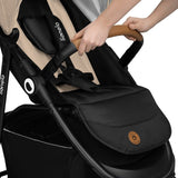 Carucior sport, Lionelo, Natt, De la nastere, Cu accesorii si capotina XXL reglabila, 0 - 22 kg, Conform cu standardele europene de securitate EN1888-1, EN1888-2, Bej
