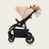 Carucior sport, Lionelo, Natt, De la nastere, Cu accesorii si capotina XXL reglabila, 0 - 22 kg, Conform cu standardele europene de securitate EN1888-1, EN1888-2, Bej