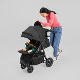 Carucior sport, Lionelo, Natt, De la nastere, Cu accesorii si capotina XXL reglabila, 0 - 22 kg, Conform cu standardele europene de securitate EN1888-1, EN1888-2, Bej