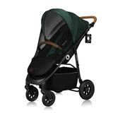 Carucior sport, Lionelo, Natt, De la nastere, Cu accesorii si capotina XXL reglabila, 0 - 22 kg, Conform cu standardele europene de securitate EN1888-1, EN1888-2, Verde