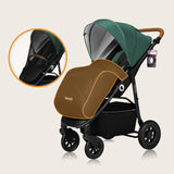 Carucior sport, Lionelo, Natt, De la nastere, Cu accesorii si capotina XXL reglabila, 0 - 22 kg, Conform cu standardele europene de securitate EN1888-1, EN1888-2, Verde