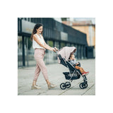 Carucior sport, FreeON, Lux, Pliabil automat, Usor 6.6 Kg, Tehnologie inovatoare One-Hand Folding, De la 6 luni pana la 22 kg, Din aluminiu, Benzi reflectorizante pe capotina, Beige/Black