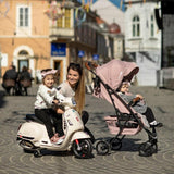 Carucior sport, FreeON, Lux, Pliabil automat, Usor 6.6 Kg, Tehnologie inovatoare One-Hand Folding, De la 6 luni pana la 22 kg, Din aluminiu, Benzi reflectorizante pe capotina, Beige/Black