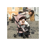 Carucior sport, FreeON, Lux, Pliabil automat, Usor 6.6 Kg, Tehnologie inovatoare One-Hand Folding, De la 6 luni pana la 22 kg, Din aluminiu, Benzi reflectorizante pe capotina, Beige/Black