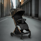 Carucior sport, FreeON, Unique, Pliabil automat, Spatar reglabil, Suport pentru sticla, 6.6 Kg, Conform cu standardul european de securitate EN 1888-2:2018, Gold Rose