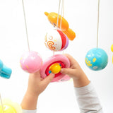 Carusel muzical, BabyMix, Pentru patut bebelusi, Cu proiectii, Cu melodii si sunete ale naturii, Cu 11 jucarii, Red