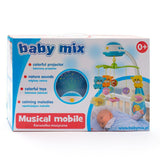 Carusel muzical, BabyMix, Pentru patut bebelusi, Cu proiectii, Cu melodii si sunete ale naturii, Cu 11 jucarii, Red