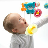 Carusel muzical, BabyMix, Pentru patut bebelusi, Cu proiectii, Cu melodii si sunete ale naturii, Cu 11 jucarii, Red