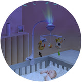 Carusel muzical pentru patut cu proiector Chipolino Music