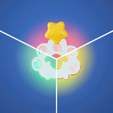 Carusel muzical, Playgro, Cu stelute si norisori, Pana la 30 de minute de muzica linistitoare, Cu 3 moduri de functionare: lumina si muzica, doar lumina sau doar muzica, Astasabil la patut, Fara BPA, Dreamtime Soothing Light Up Mobile