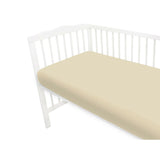 Cearceaf cu elastic, MimiNu, Jerse, Pentru pat 160x80 cm, Material certificat Oeko Tex Standard 100, Nugat