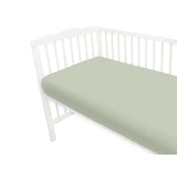 Cearceaf cu elastic, MimiNu, Jerse, Pentru patut 120X60 cm, Material certificat Oeko Tex Standard 100, Olive