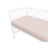 Cearceaf cu elastic, MimiNu, Jerse, Pentru patut 120X60 cm, Material certificat Oeko Tex Standard 100, Powder Pink