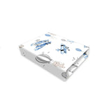 Cearceaf cu elastic, MimiNu, Pentru pat 160X80 cm, Din bumbac certificat Oeko Tex Standard 100, Blue Plane