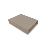 Cearceaf cu elastic, MimiNu, Pentru pat 160x80 cm, Din bumbac certificat Oeko Tex Standard 100, Colectia Royal, Mocha