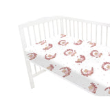 Cearceaf cu elastic, MimiNu, Pentru patut 120X60 cm, Din bumbac certificat Oeko Tex Standard 100, Design, Betty