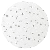Cearceaf cu elastic, MimiNu, Pentru patut co-sleeper, Aurora, Dimensiune 76 x 43 cm, Din bumbac certificat Oeko Tex Standard 100, Mini Gray Stars