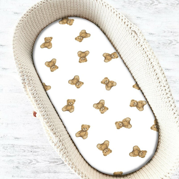 Cearceaf cu elastic, Qmini, Pentru landou, carucior si cosulet, Dimensiune 80x35 cm, Din bumbac certificat Oeko Tex Standard 100, Teddy Toys