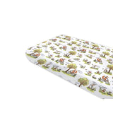 Cearceaf cu elastic, Qmini, Pentru pat 160x80 cm, Din bumbac certificat Oeko Tex Standard 100, Fox on bikes Natural