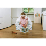 Centru de activitati, Free2Play, Cu figurine, Cu ciocanel, Din lemn, Conform cu standardul european de securitate EN71/123, 15 x 15 x 12 cm, 12 luni+, Multicolor