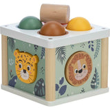 Centru de activitati, Free2Play, Cu figurine, Cu ciocanel, Din lemn, Conform cu standardul european de securitate EN71/123, 15 x 15 x 12 cm, 12 luni+, Multicolor