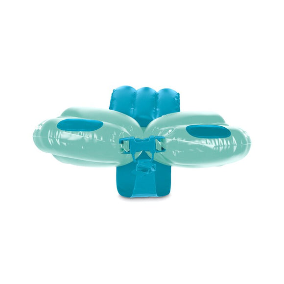 Colac ajustabil pentru bebelusi, Jane, Ideal pentru primele lectii de inot, Aquarel Blue