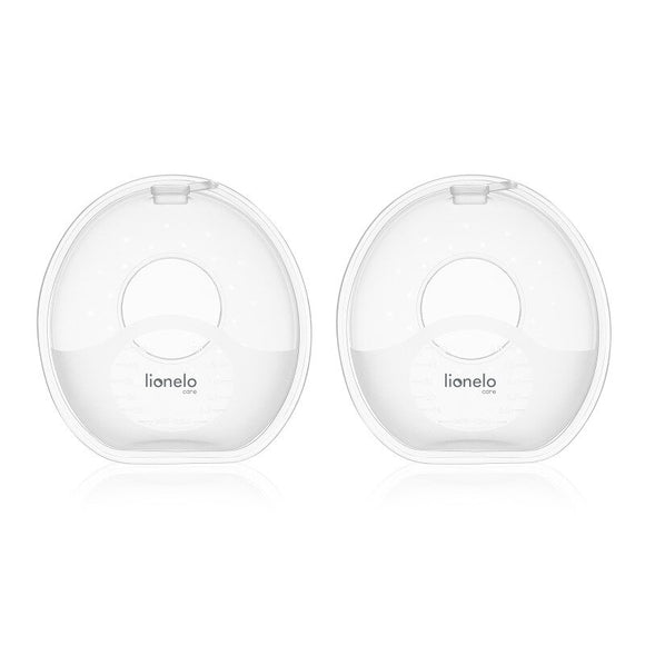 Colectoare san, Lionelo, 2 buc, 60 ml, fara BPA, Ergonomice, Compatibile cu orice sutien, Transparent