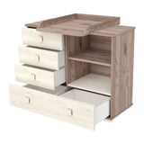 Comoda de infasat Hubners Sofia 107 cm crem nisip