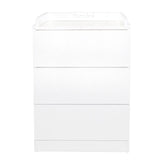 Comoda, Qmini, Wladi, Cu masa pentru infasat demontabila, Cu 3 sertare, Din pal+placa HDF, Alb