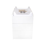 Comoda, Qmini, Wladi, Cu masa pentru infasat demontabila, Cu 3 sertare, Din pal+placa HDF, Alb