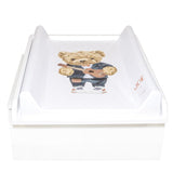 Comoda, Qmini, Wladi, Cu masa pentru infasat demontabila, Cu 3 sertare, Din pal+placa HDF, Alb