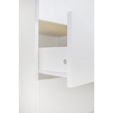 Comoda, Qmini, Wladi, Cu masa pentru infasat demontabila, Cu 3 sertare, Din pal+placa HDF, Alb