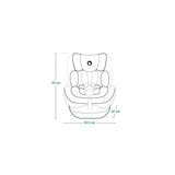 Scaun auto, Lionelo, Harper i-Size, Isofix, Cu centura TopTether, Cu spatar inclinabil in 5 pozitii, Cu tetiera reglabila in 13 pozitii, Cu tehnologie Dri Seat, Instalare cu fata inainte, 9-36 kg, 76-150 cm, Conform cu ECE R129, Gri