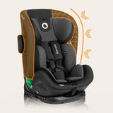 Scaun auto, Lionelo, Harper i-Size, Isofix, Cu centura TopTether, Cu spatar inclinabil in 5 pozitii, Cu tetiera reglabila in 13 pozitii, Cu tehnologie Dri Seat, Instalare cu fata inainte, 9-36 kg, 76-150 cm, Conform cu ECE R129, Gri