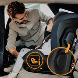 Scaun auto, Lionelo, Harper i-Size, Isofix, Cu centura TopTether, Cu spatar inclinabil in 5 pozitii, Cu tetiera reglabila in 13 pozitii, Cu tehnologie Dri Seat, Instalare cu fata inainte, 9-36 kg, 76-150 cm, Conform cu ECE R129, Gri
