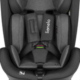 Scaun auto, Lionelo, Harper i-Size, Isofix, Cu centura TopTether, Cu spatar inclinabil in 5 pozitii, Cu tetiera reglabila in 13 pozitii, Cu tehnologie Dri Seat, Instalare cu fata inainte, 9-36 kg, 76-150 cm, Conform cu ECE R129, Gri