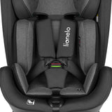 Scaun auto, Lionelo, Harper i-Size, Isofix, Cu centura TopTether, Cu spatar inclinabil in 5 pozitii, Cu tetiera reglabila in 13 pozitii, Cu tehnologie Dri Seat, Instalare cu fata inainte, 9-36 kg, 76-150 cm, Conform cu ECE R129, Gri