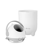 Cos pentru scutece, Lionelo, Capacitate 10 l, Sistem etans impotriva mirosurilor, Compatibil cu saci universali, Operare cu o mana, Alb