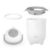 Cos pentru scutece, Lionelo, Capacitate 10 l, Sistem etans impotriva mirosurilor, Compatibil cu saci universali, Operare cu o mana, Alb